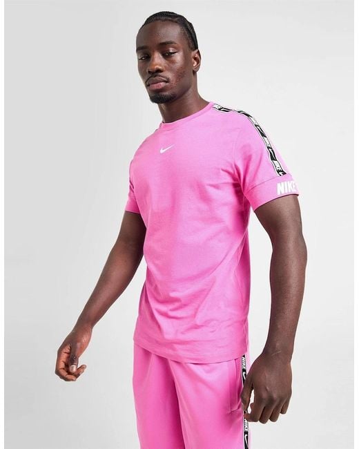 Nike Pink Repeat Logo T-Shirt for men
