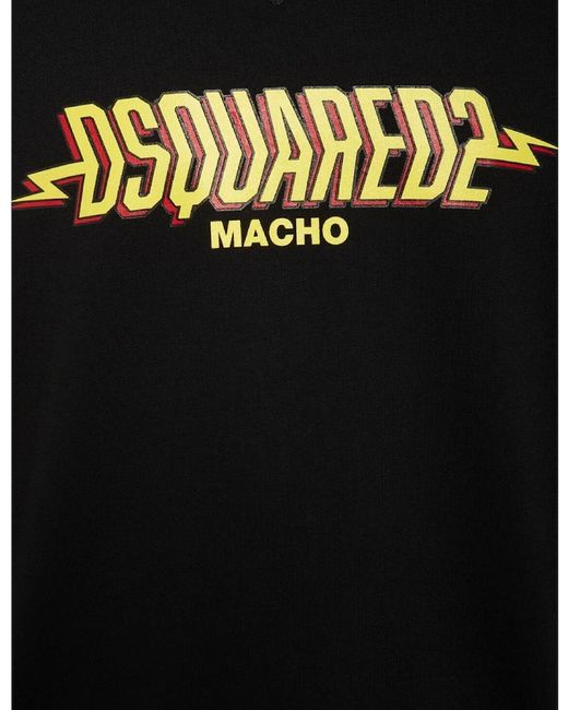 DSquared² Black Macho Logo Sweatshirt for men
