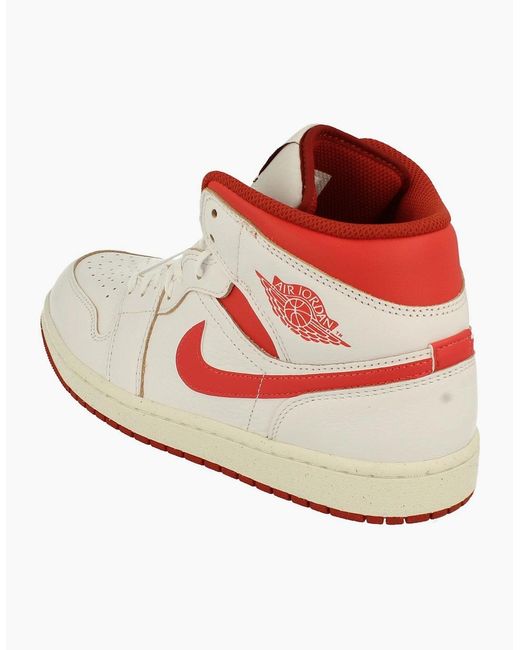 Nike White Air Jordan 1 Mid Se Trainers Fj3458 160 for men