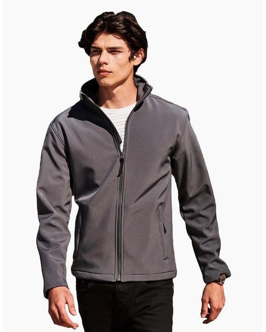 Regatta Gray Professional Reid Softshell Wind Resistant Water Repellent Jacket for men