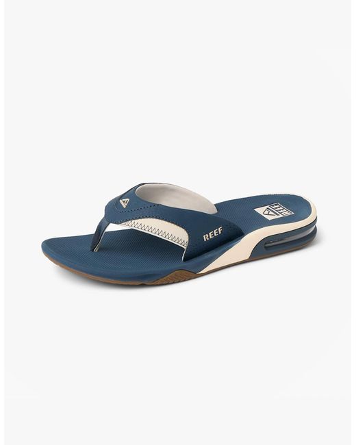 Reef Blue Fanning Toe-Post Sandals/Oat for men