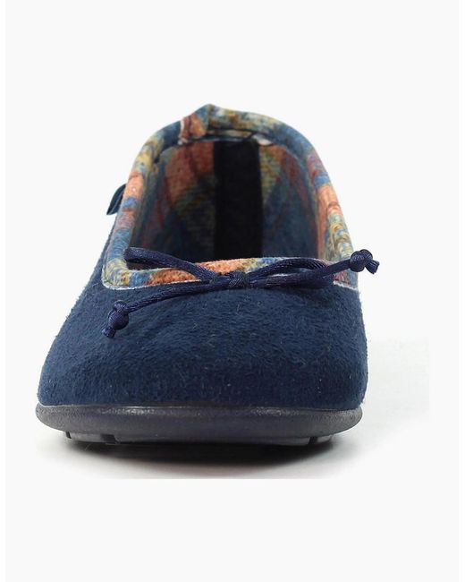 Lunar Blue Bow Slippers
