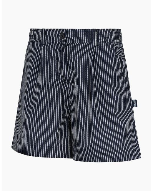 Regatta Blue Ladies Sabelle Vertical Stripe Casual Shorts