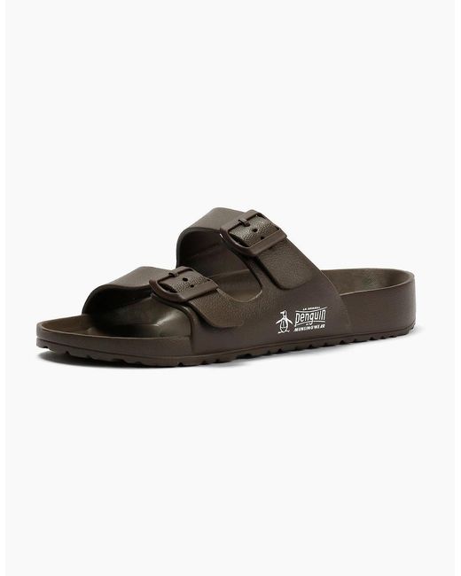 Original Penguin Brown Penguin Eden Chocolate Sandals for men