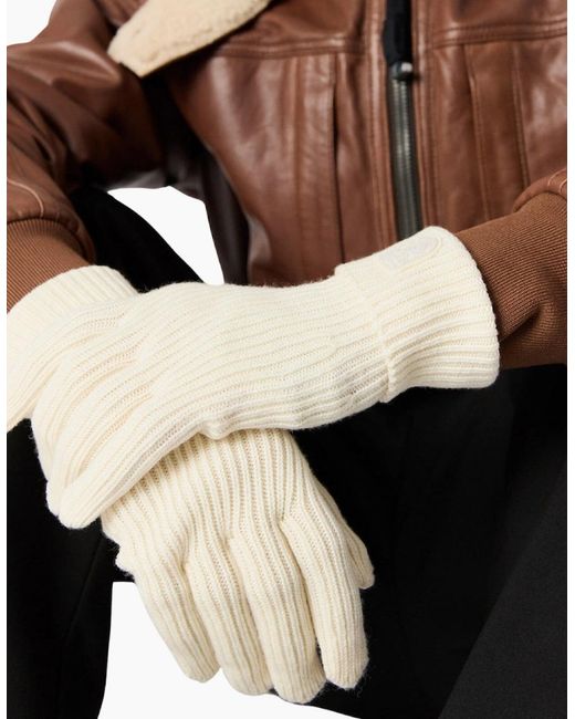 Parajumpers White Plain Gloves Purity for men
