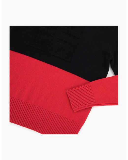 Givenchy Red 4G Colour Block Cashmere Jumper/ 009 for men