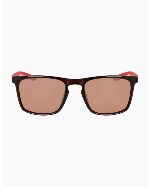 Nike Brown Ascent Rectangle Sunglasses for men
