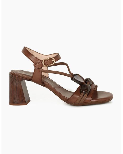 Hispanitas Brown Orquidea Block Heel Sandals