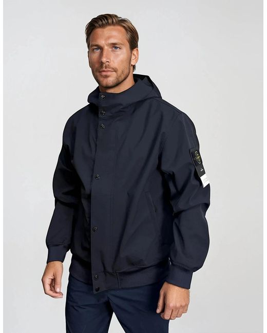 Stone Island Blue Light Soft Shell-R E.Dye Jacket for men