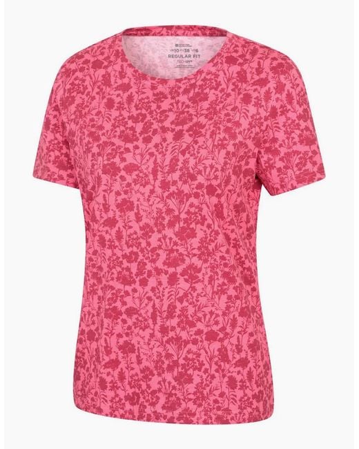 Mountain Warehouse Pink Ladies Floral T-Shirt