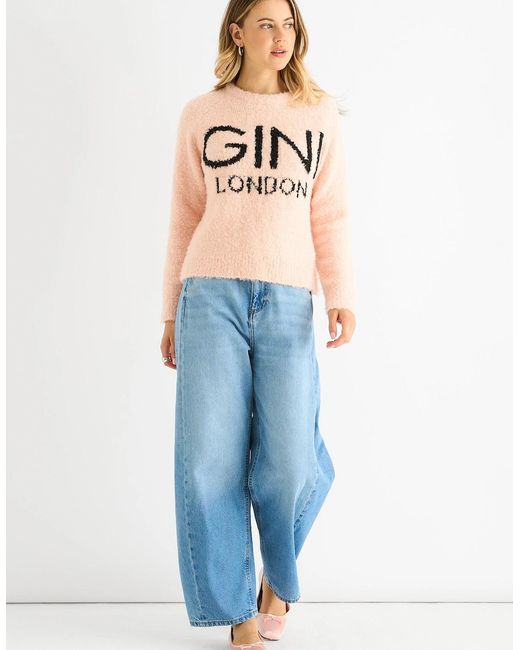 Gini London Blue Gini Logo Cozy Knit Jumper