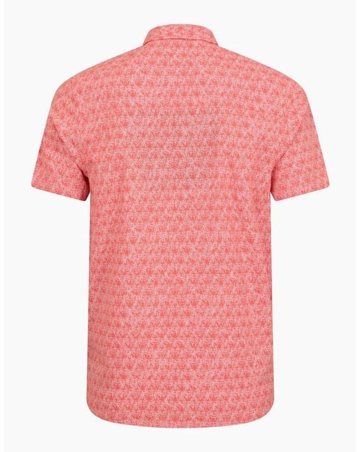 Mountain Warehouse Pink Preston Illustration Leaves Shirt for men