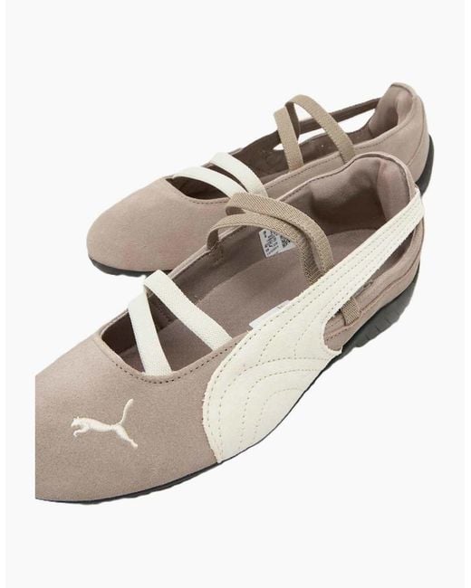 PUMA White Speedcat Ballet Sd Suede Mouse/ Shoes