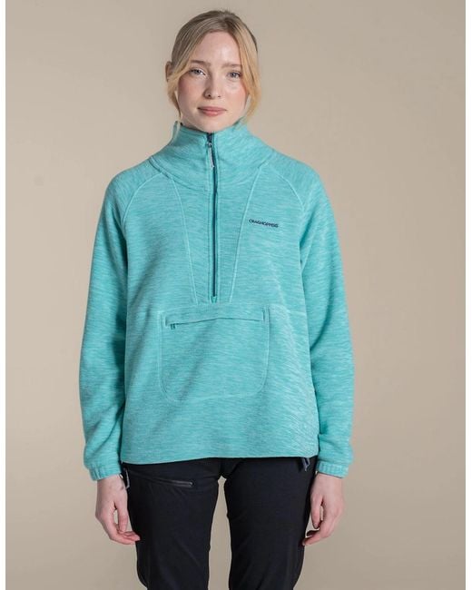 Craghoppers Blue Ladies Esk Ii Half Zip Fleece Top