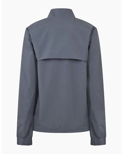 Castore Blue Solid Patterned Zipped Pocket Track Jacket