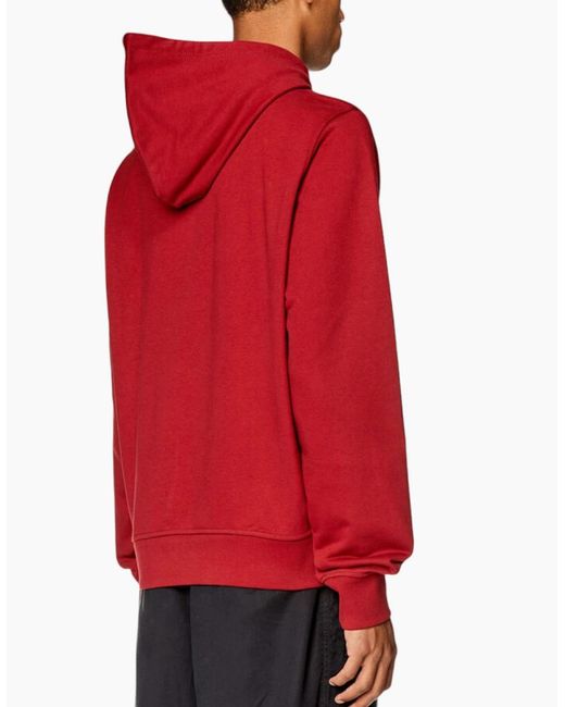 DIESEL Red S-Ginn-Sp 0Hayt Pullover Hoodies Drop Shoulder Oversized Sweatshirts for men