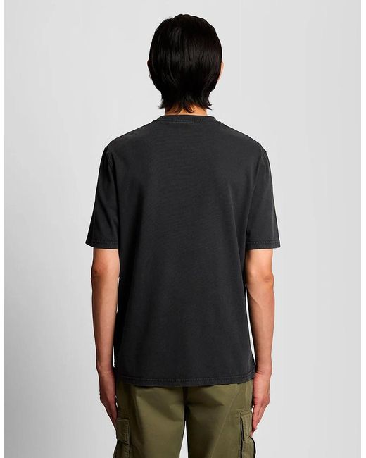 Lyle & Scott Black Lyle & Scott Cargo Pocket T-Shirt Jet for men
