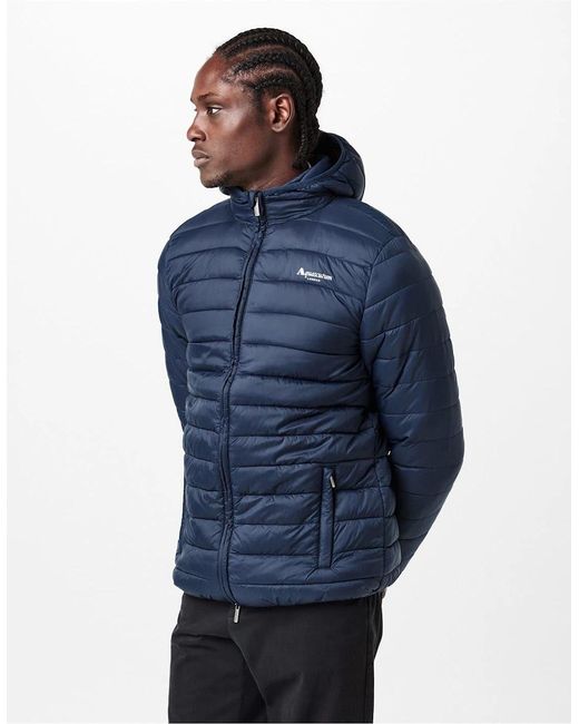 Aquascutum Blue Puffer Jacket for men
