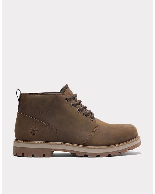 Timberland Brown Britton Road Mid Lace-Up Waterproof Chukka Boot for men