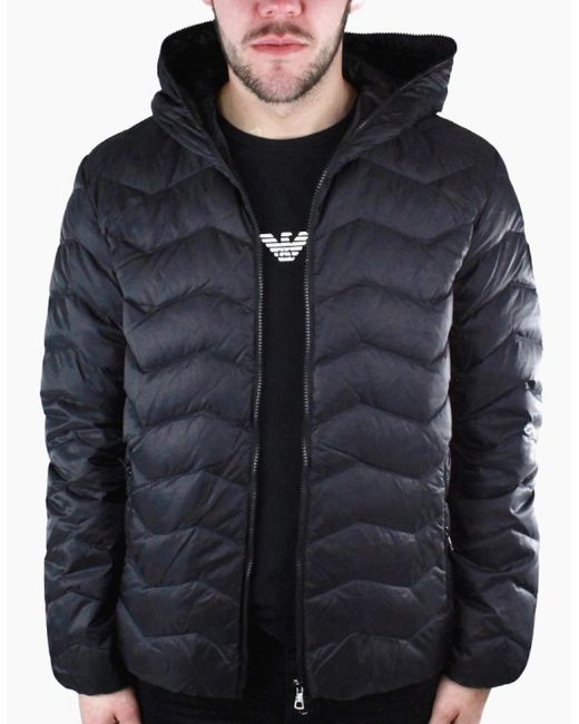 EA7 Blue Full Zip Closure Jacket for men