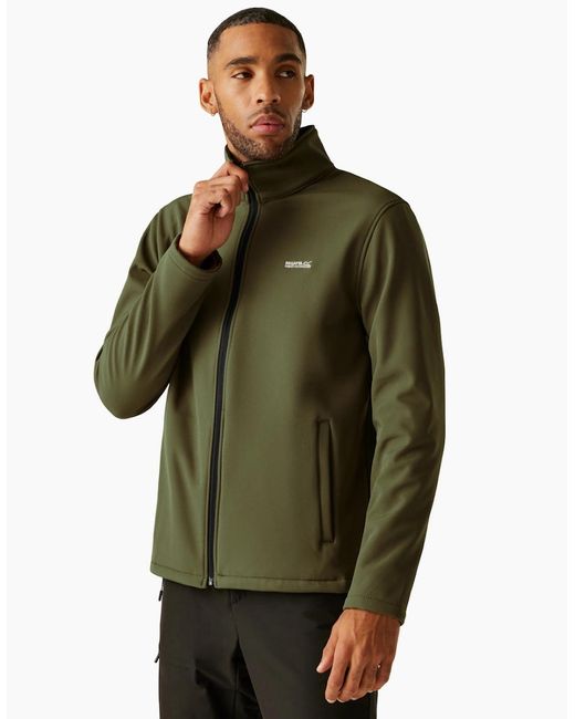 Regatta Green Cera V Wind Resistant Soft Shell Jacket for men