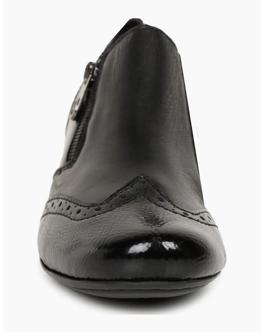 Rieker Black Treat High Cut Court Shoes