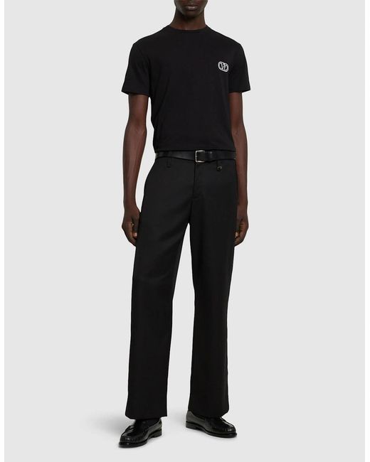 Valentino Black Vlogo Signature Patch T-Shirt for men
