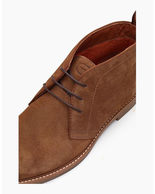 Base London Brown London Carlton Chukka Leather Ginger Boots for men