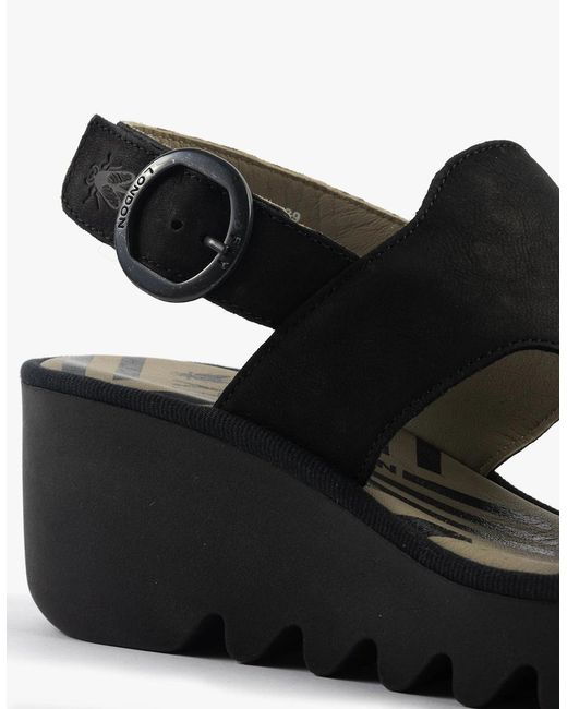 Fly London Black Baif585Fly Sandals