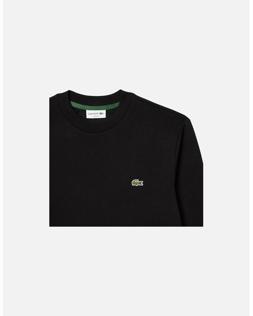 Lacoste Black Fleece Crew Neck Sweatshirt Knitted Jumper Long Sleeve Sweat Tops for men
