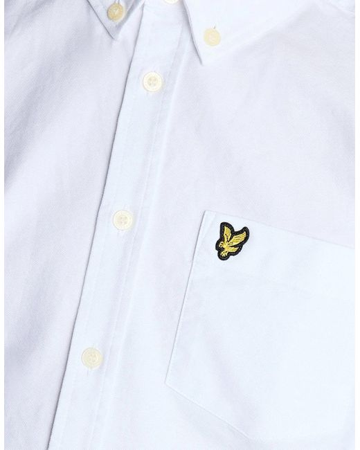 Lyle & Scott White Cotton Button Down Oxford Shirt for men