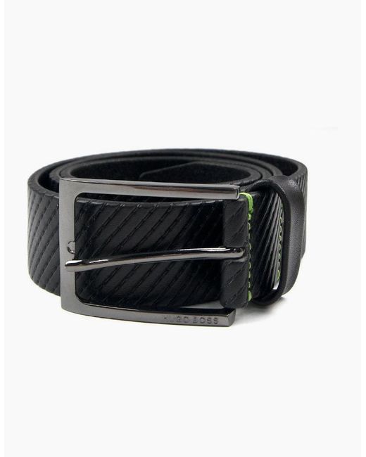 Boss Black Titching Belt for men