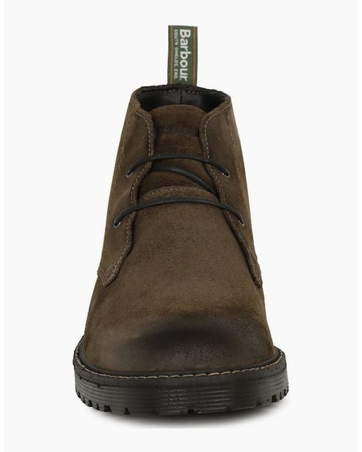 Barbour Brown Maxwell Chukka Boots for men