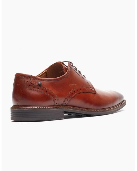 Base London Brown London Eton Lace Up Leather Burnt Tan Lace-Up Shoes for men