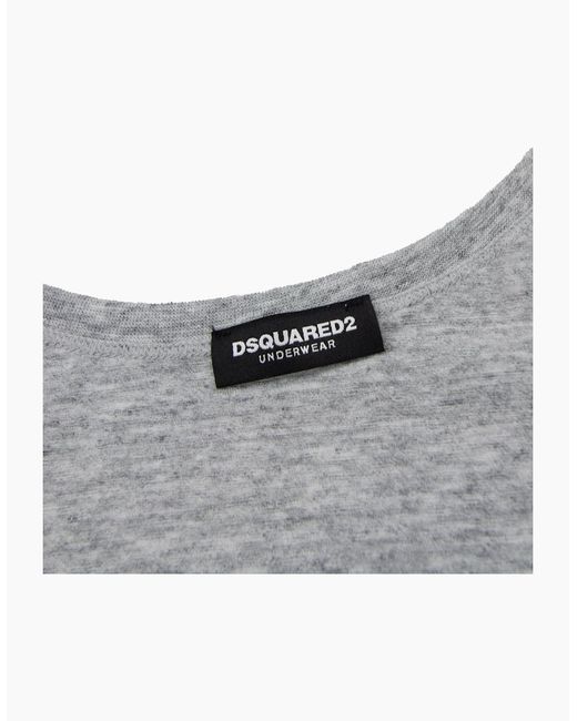 DSquared² Gray Back Logo Tank Top Marl for men