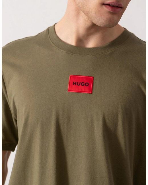 Boss Green Hugo Diragolino212 Label Logo T-Shirt for men