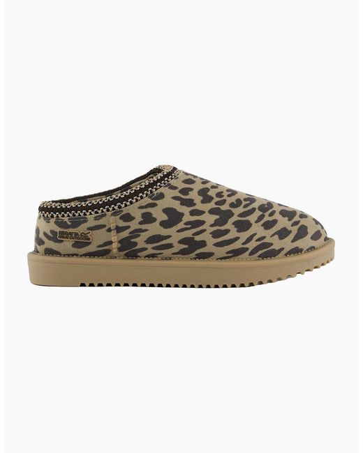 Regatta Brown Ladies Risley Leopard Print Mules