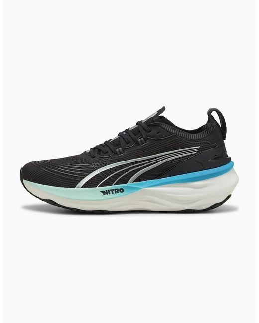 PUMA Black Foreverrun Nitro 2 Everyday Stable Road Running Shoes for men