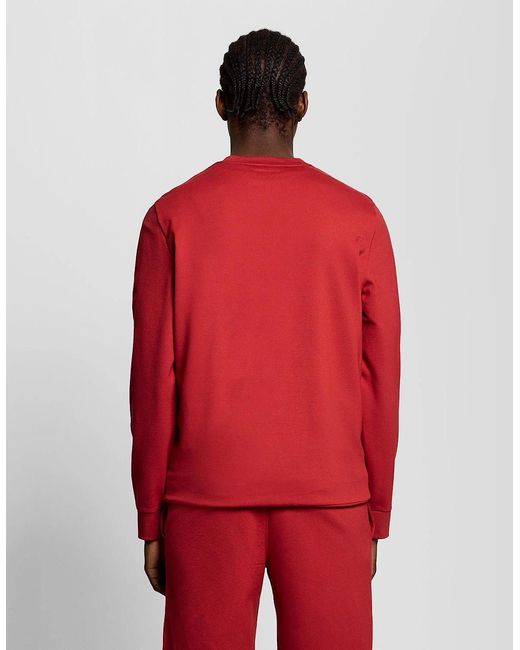 Lyle & Scott Red Sports Lightweight Sweatshirt for men