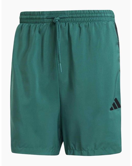 Adidas Green 3 Stripes Shorts for men
