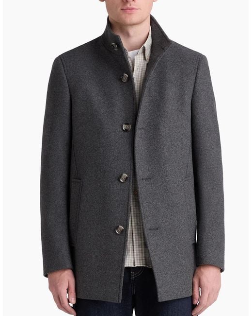 Remus Uomo Gray Jonah Wool Rich Overcoat for men