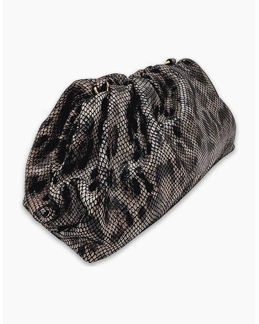 Nooki Design Black Lucinda Clutch Bag-Snake