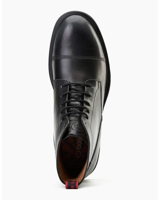 Base London Black Boulton Toe Cap Boots for men