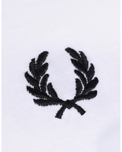 Fred Perry White Twin Tipped T-Shirt for men