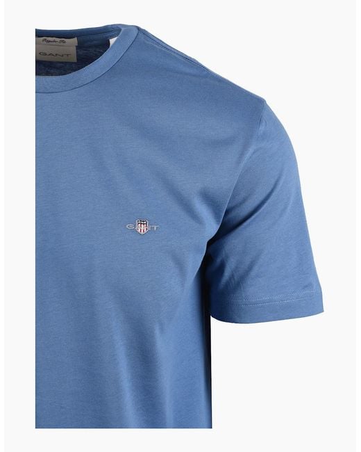 Gant Blue Reg Fit Shield T-Shirt Horizon for men