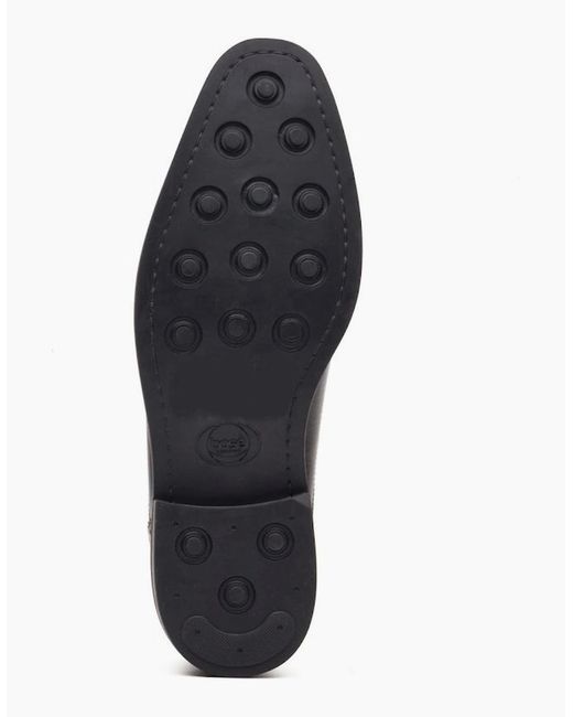 Base London Black Ascot Toe Cap Oxford Shoes for men