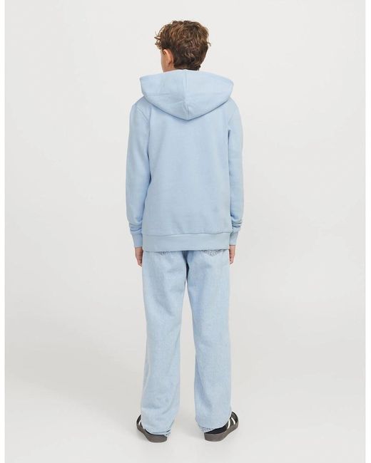 Jack & Jones Blue Varsity Lettering Hooded Sweatshirt