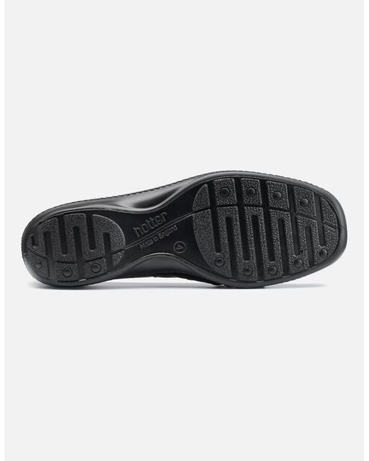 Hotter Black Evelyn Wide Fit Shoes