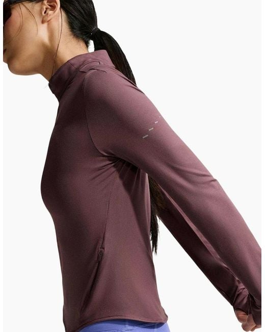 Nike Blue Ladies Swift Quarter Zip Running Top