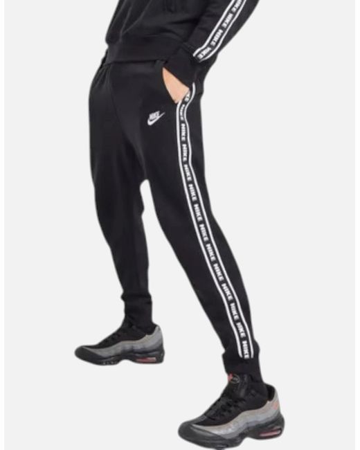 Nike Black Fb7296 Jogger Aries Club Tape Running Sweat Bottom for men